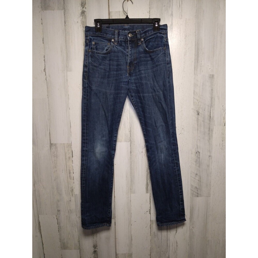 J. Crew 484 Jeans Men 28x32 Blue Slim Fit Dark Wash Kaihara Denim (30x31)